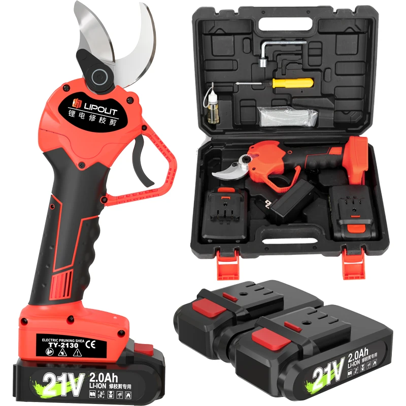 Amazon hot Electric Pruning Shears 1.2 (30mm)Cutting Diameter With 2 Pack 21V chargeable Battery SK5 Blade For Gardening