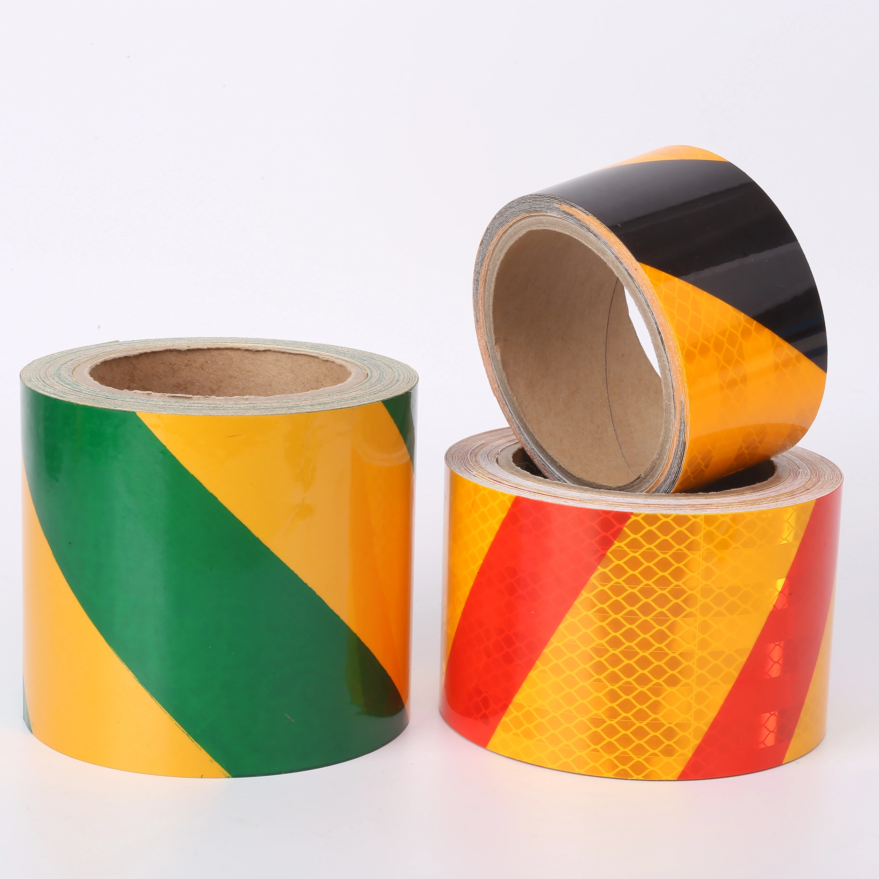 Orange green  Color reflective tape high visibility adhesive reflective warning tape