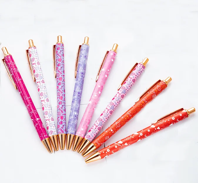 Металлические шариковые ручки в форме сердца