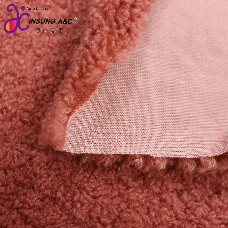 Оптовая продажа, вязаные флисовые ткани из полиэстера под заказ, плюшевая ткань из пшеничного бархата для одежды