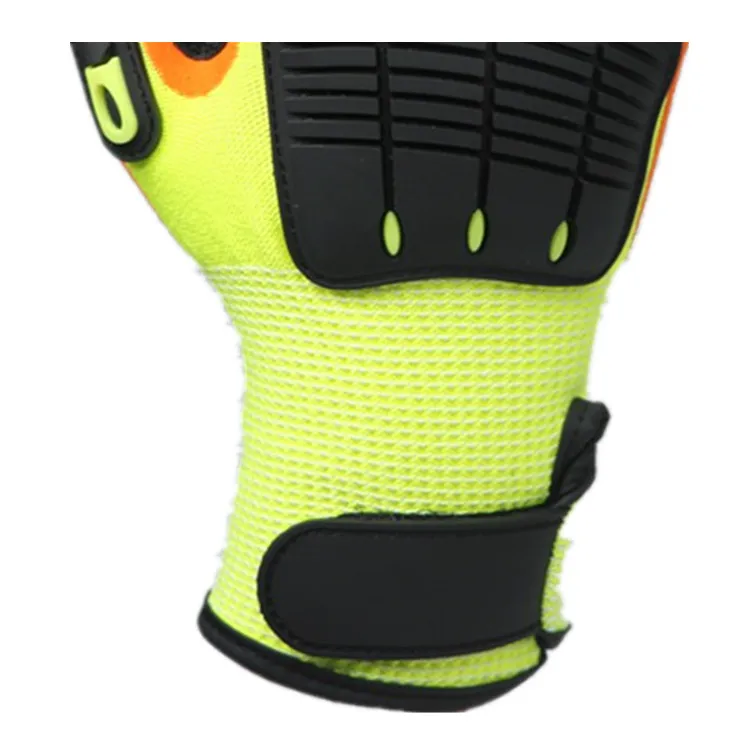 Anti Impact Oilfield Working Nitrile Impact Resistant Gloves Training Boxing Gloves High Impact TPR Gloves For Power Tools