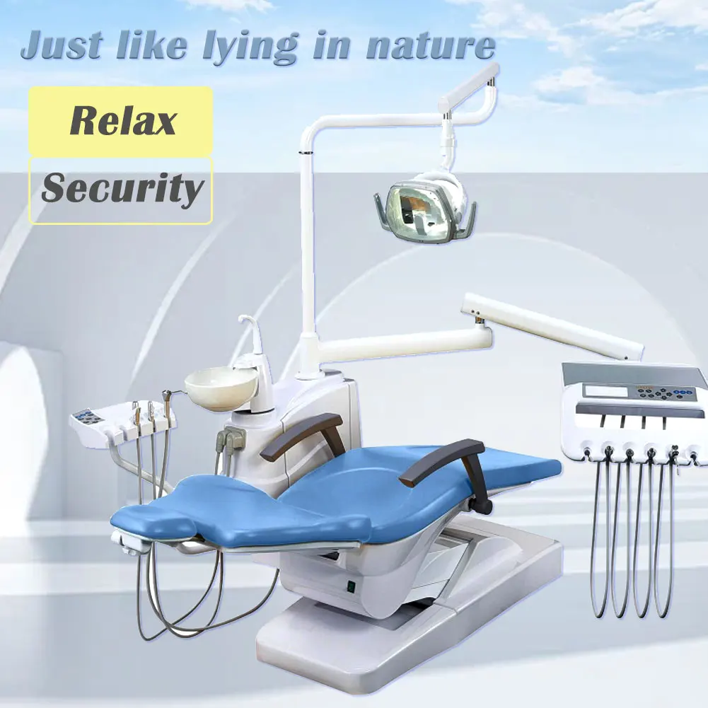 high quality full set equipment luxury leather medical foot control  ergonomic  Dental operating bed Integrated Dental Unit