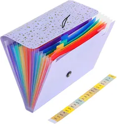 Oem Storage Box Case 13 Pocket Accordion Folder A4 Plastic Document File Bag Expanding File With Handle