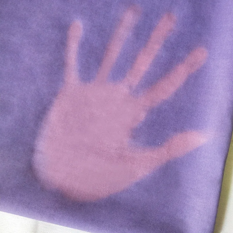 Temperature Color Change Treatment 100% Polyester Microfiber Brushed Thermochromic Fabric Thermochromic Fabric Chameleon Texture