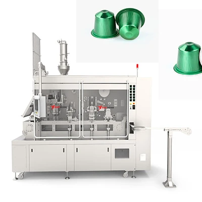 New design Six Lanes 18000 pcs/h /milk/honey Powder Coffee Capsule Filling Sealing Machine
