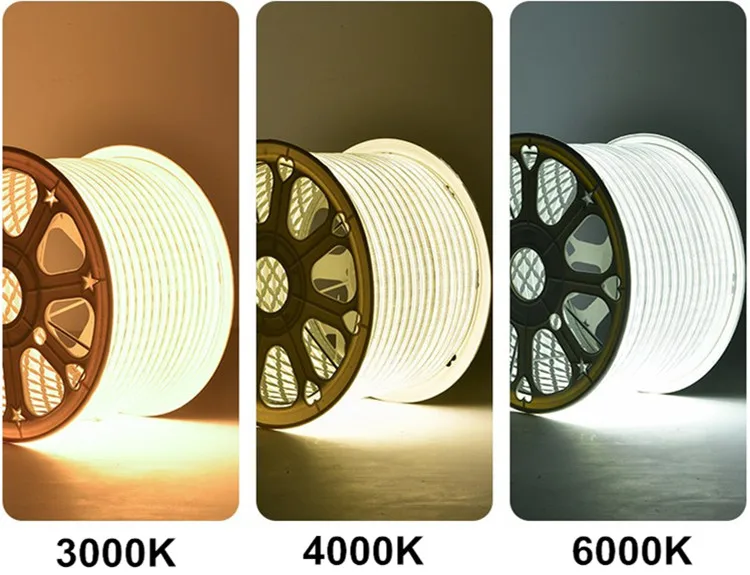 COB RGB LED strip light 10W high quality colorful smart 50m 12V 24V 220V Warm White Cold White cob led strip
