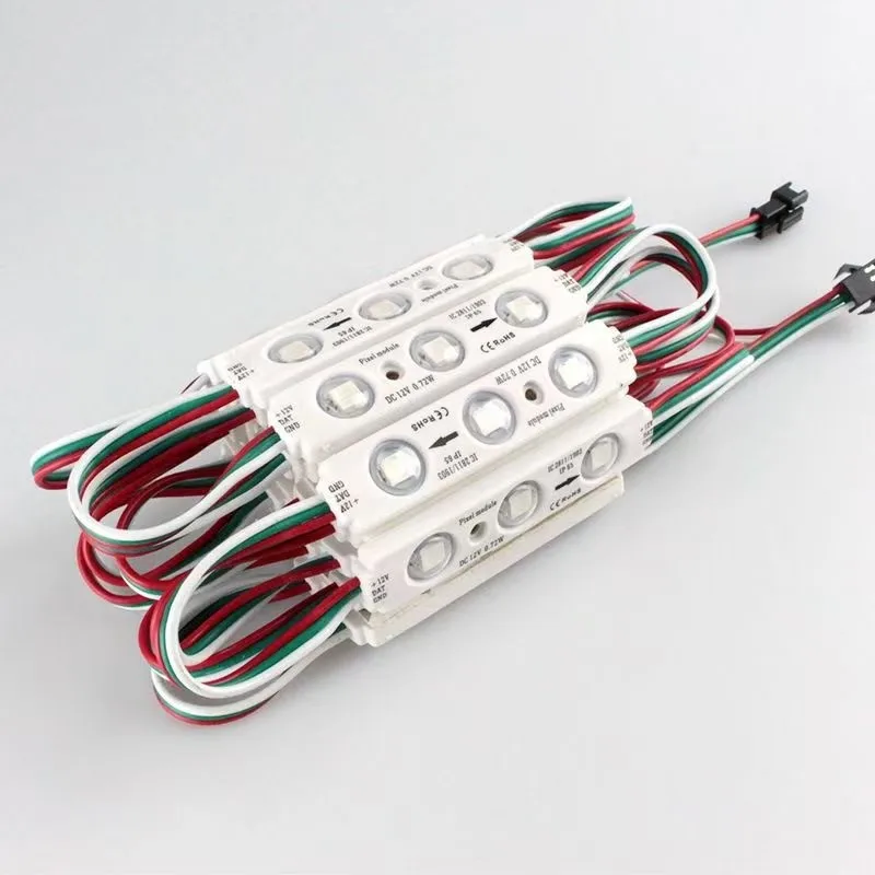 Полный цвет RGB Magic DMX SPI DC 12 В 0 72 Вт 3LED SMD 5050 высокое качество IC полноцветный светодиодный модуль