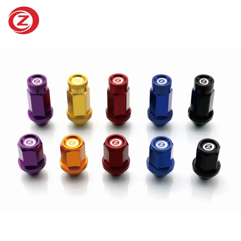 20Pieces  M12x1.5 12x1.25 30/50mm Universal Forged Aluminum Alloy 7075-T6 Wheel Lug Nuts for Universal Car