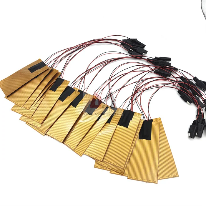 24v polyimide film heating element electric kapton 12v 12w flexible heater adhesive heating film