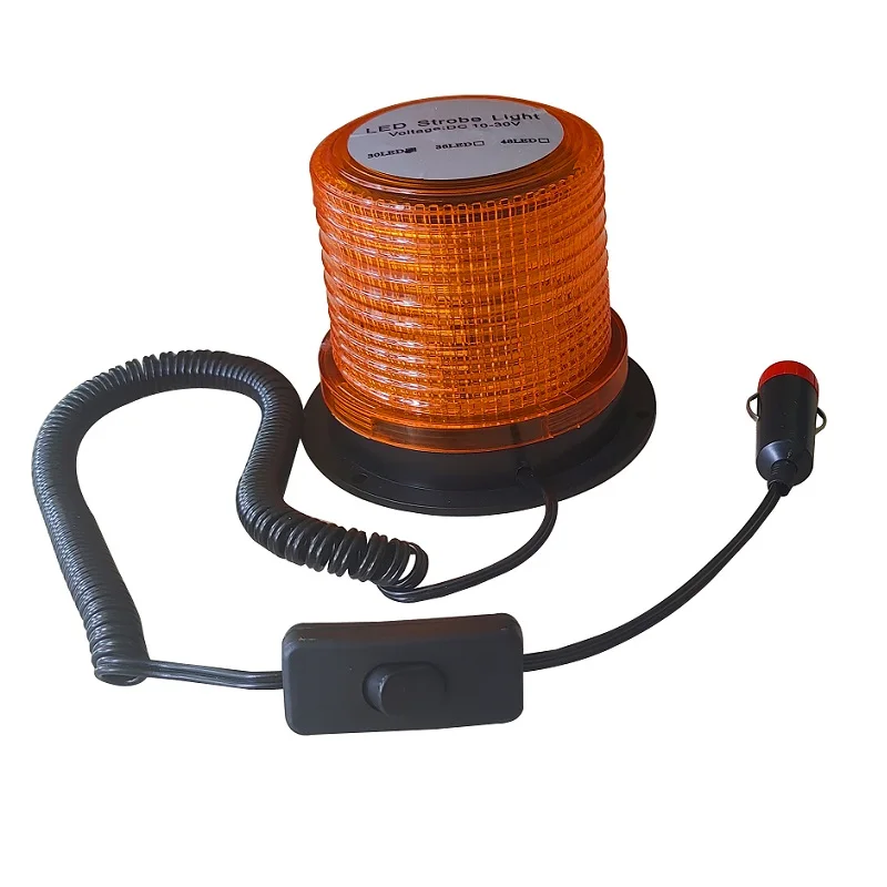 12-30V LED magnetic rotating amber emergency light sinalizador giroflex