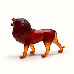 latest Daum style high grade crystal Luxury lion animal figurines for home decoration wedding hotel or office