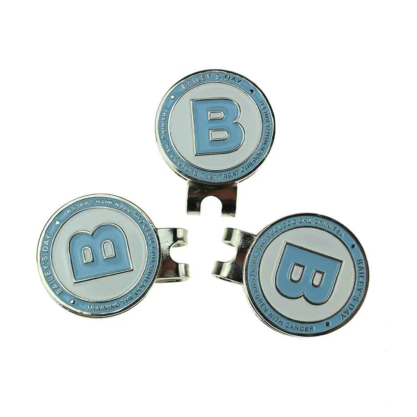 High Quality Metal golf hat clip with Logo Design Golf Ball Marker different colors