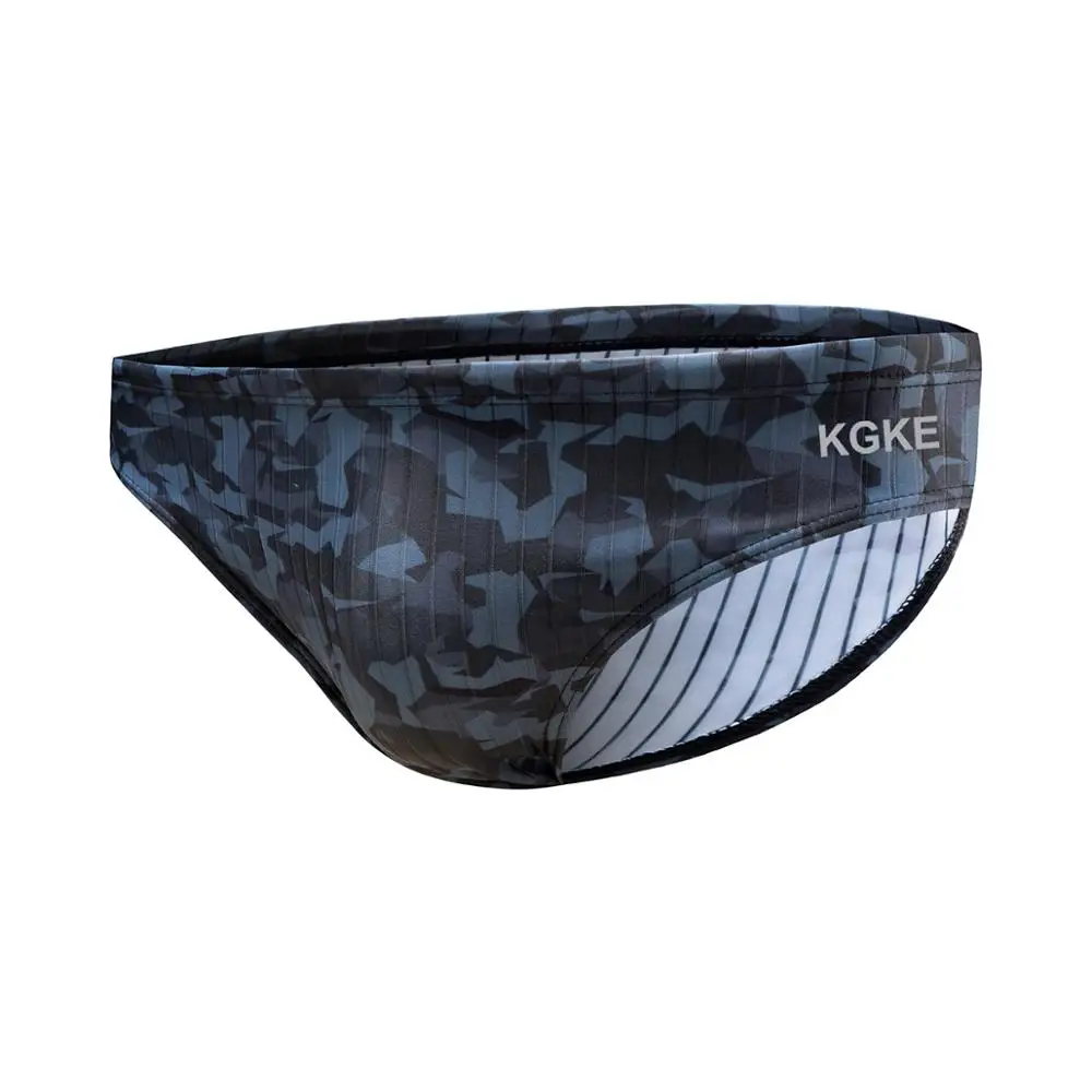 KGKE Mens Sexy Swim Briefs Camo Pattern Bikini Swimsuit for Men