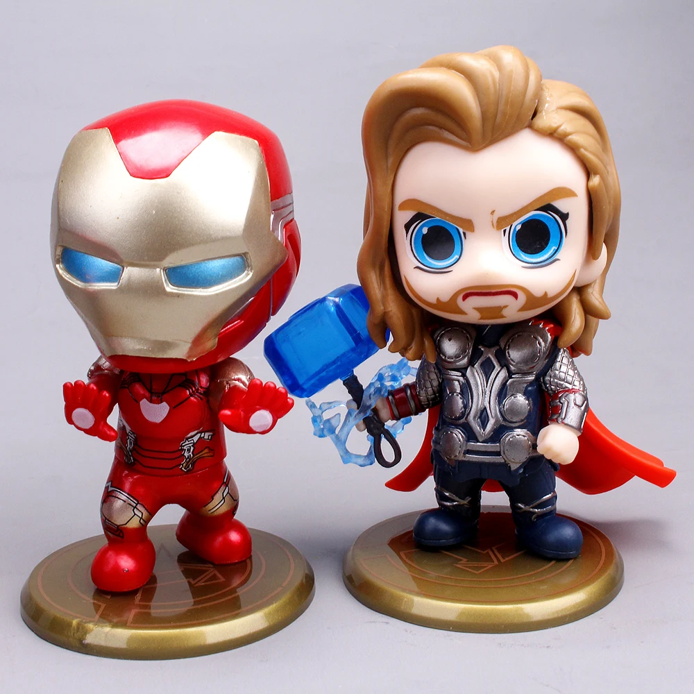 PVC  Big head Q version of the  4-piece hero ornaments Twister blind box baking decoration