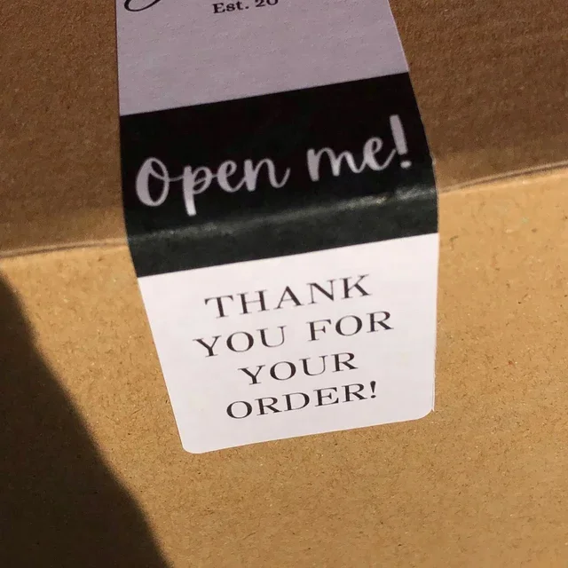 Personalized Brand Business Packaging Box Sealing Label Stickers Private Parcel Seal Shipping Thank You Stickers For Mailer Box