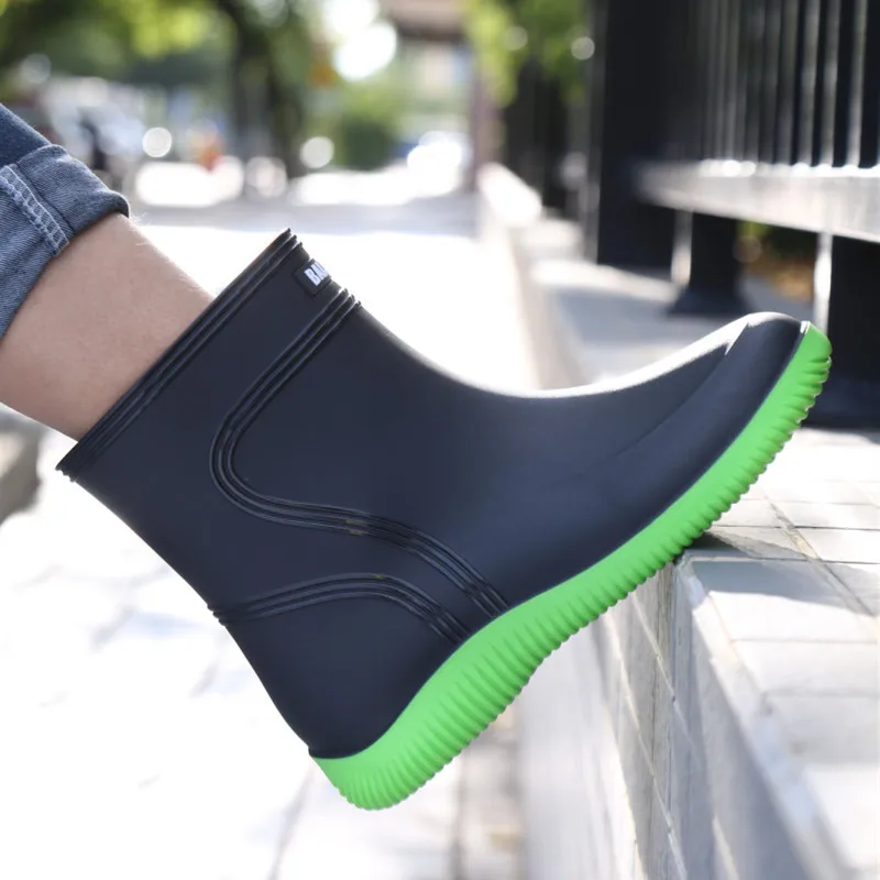 Europe and the United States fashion rain shoes men low-top non-slip rain boots rubber fishing work water shoes