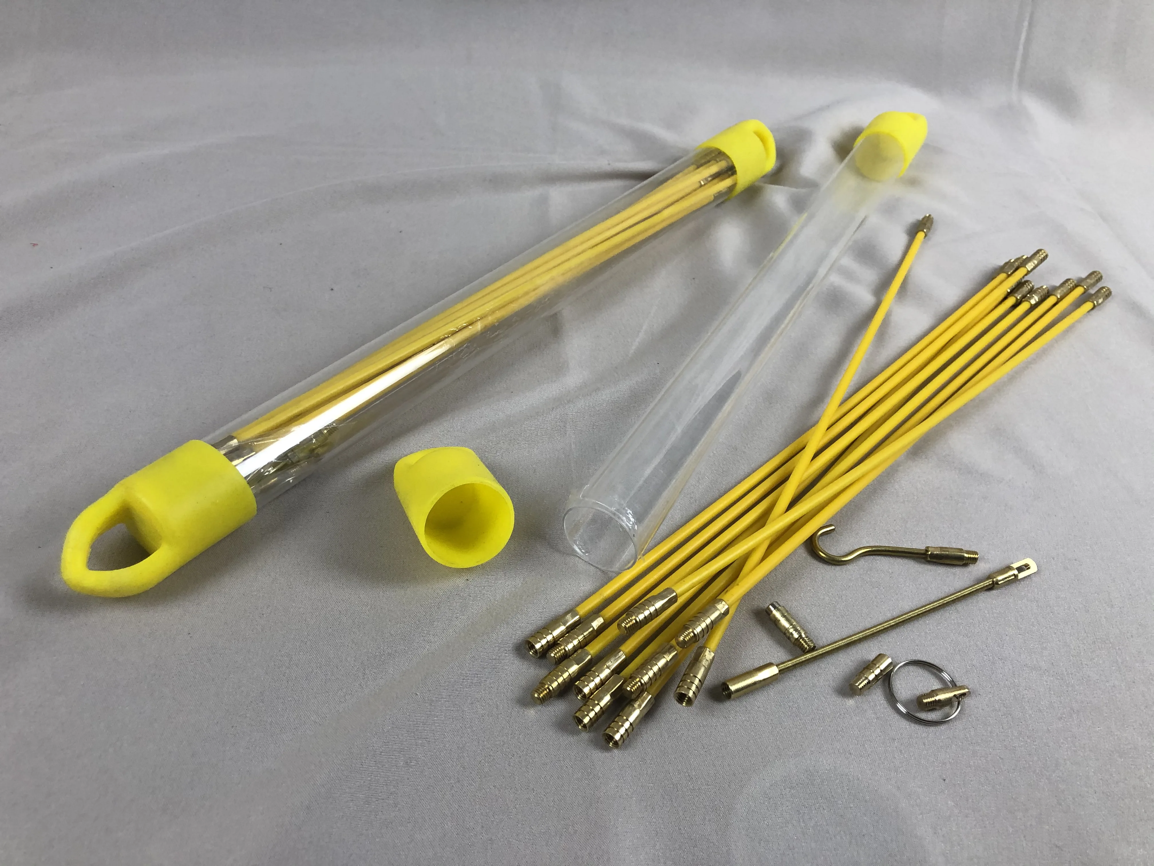 Fiberglass push pull rods, cable pulling rods, wire pull rods