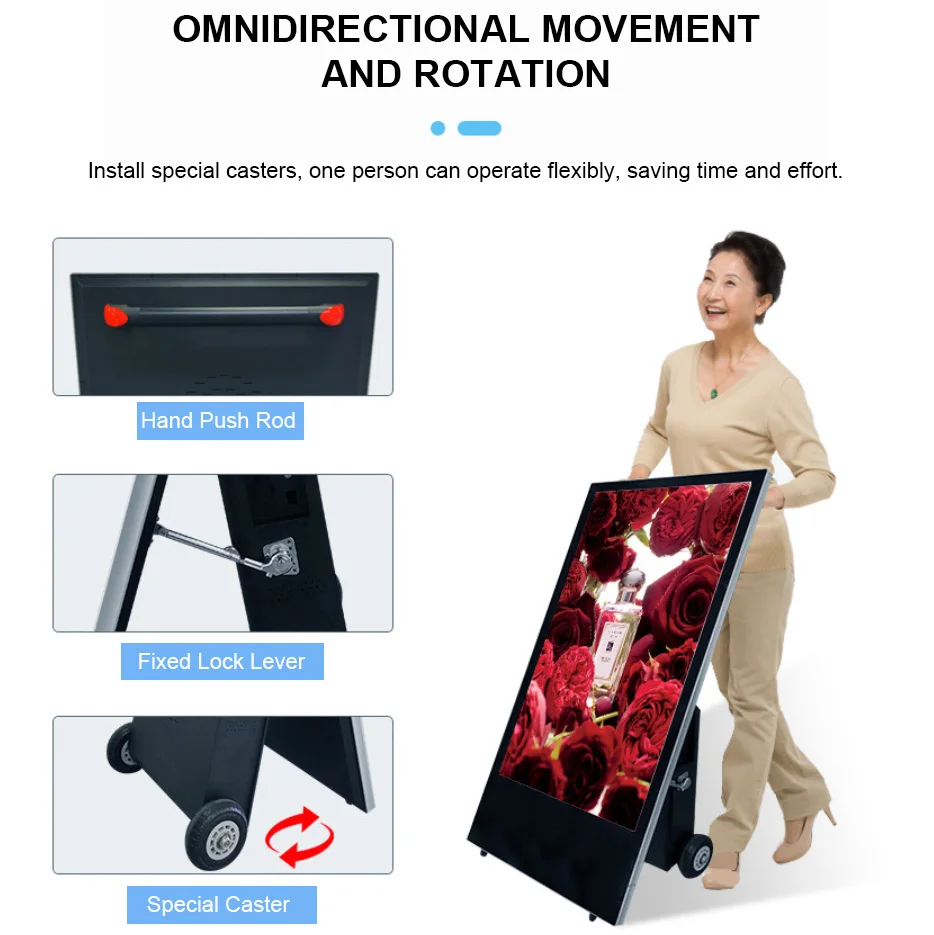 battery portable mobile advertising screen