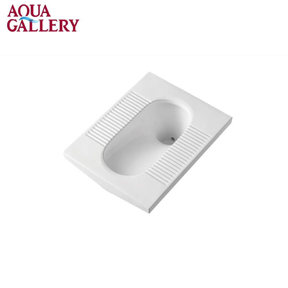 White Glazed Ceramic Sanitary Ware Squat Pan