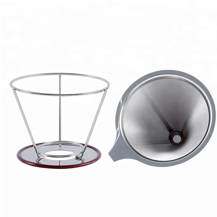 Hot sales pour over coffee cone clever coffee dripper/reusable stainless steel coffee filter