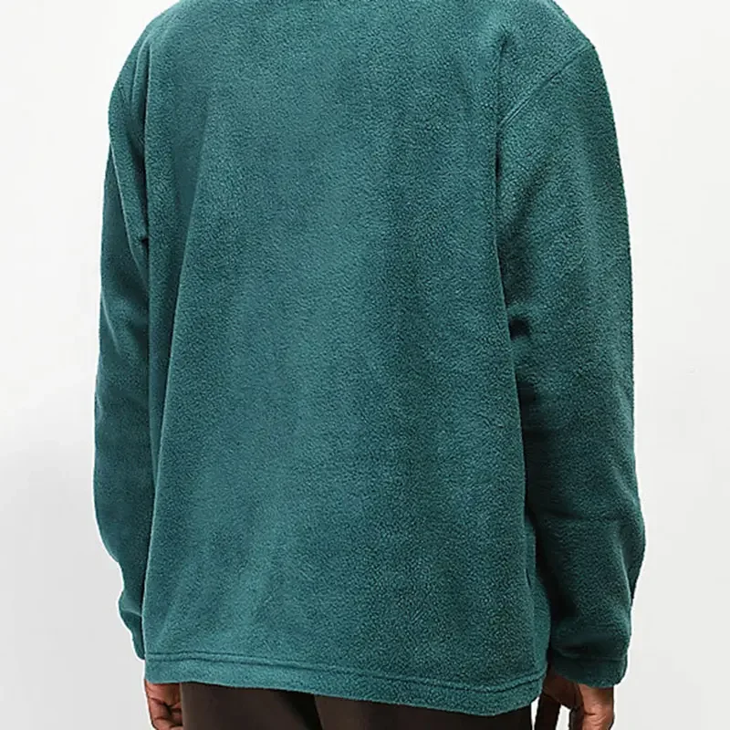 High Quality Mens Oversized Turtleneck Polar Fleece Pullover Quarter Zip Kangaroo Pocket Heavyweight Hoodies For Men