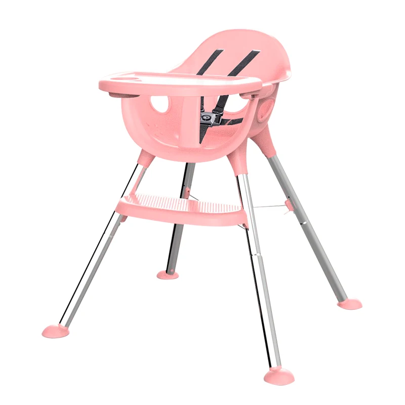 
Basic PU cushion stainless steel baby food eating feeding dining chairs highchair high chair for baby 