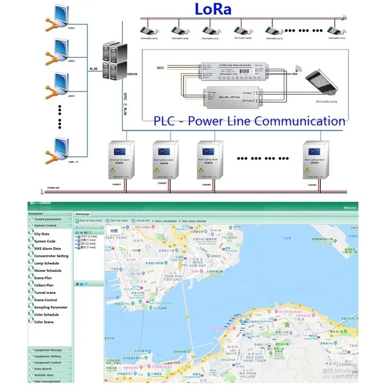 Smart connected street lighting enables smart city street light to be  remotely controlled&monitored by a centralized online app