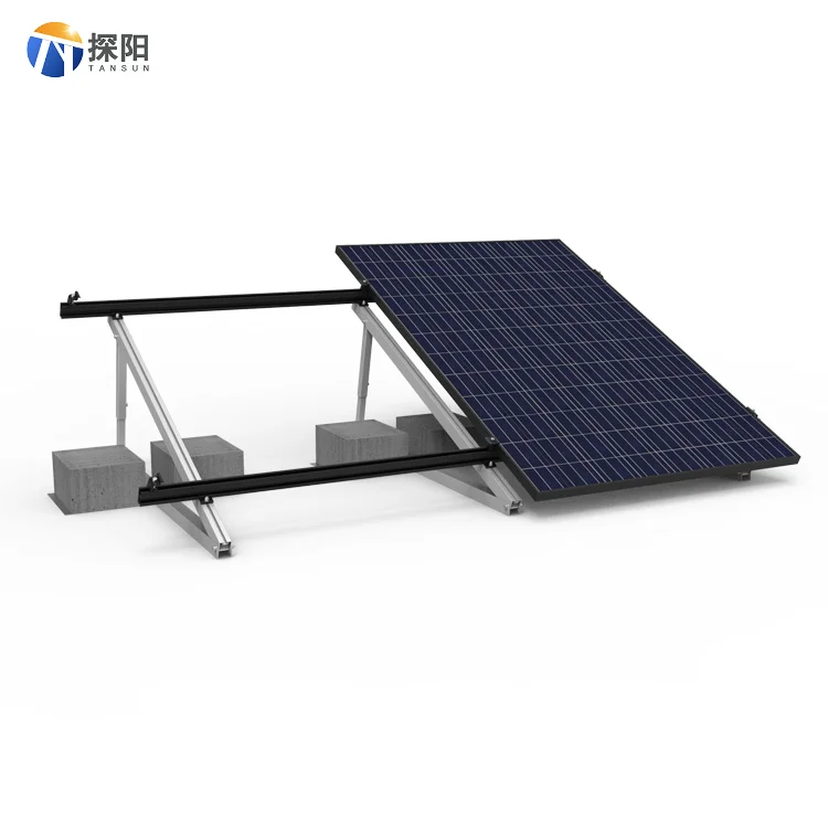 Manufactory Oem Design Aluminum Structure Mounting Flat Roof East West Hybrid Ground-mounted Solar Power System