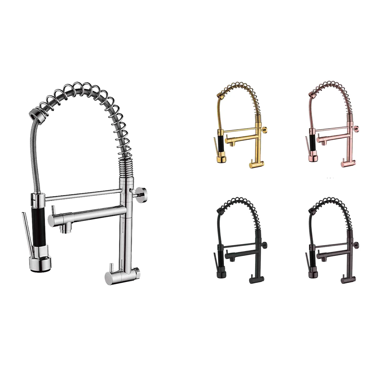 360 Degree Swivel Spout Pull Down Flexible Spray universal sink faucet Kitchen Taps Single Mixer Faucet