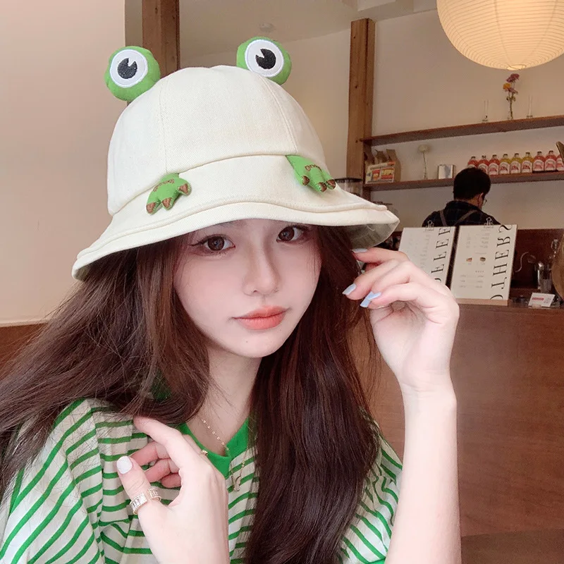 New Arrival Fashion Cute Frog Ear Hat Fisherman Hat Cartoon Bucket Cap Hat