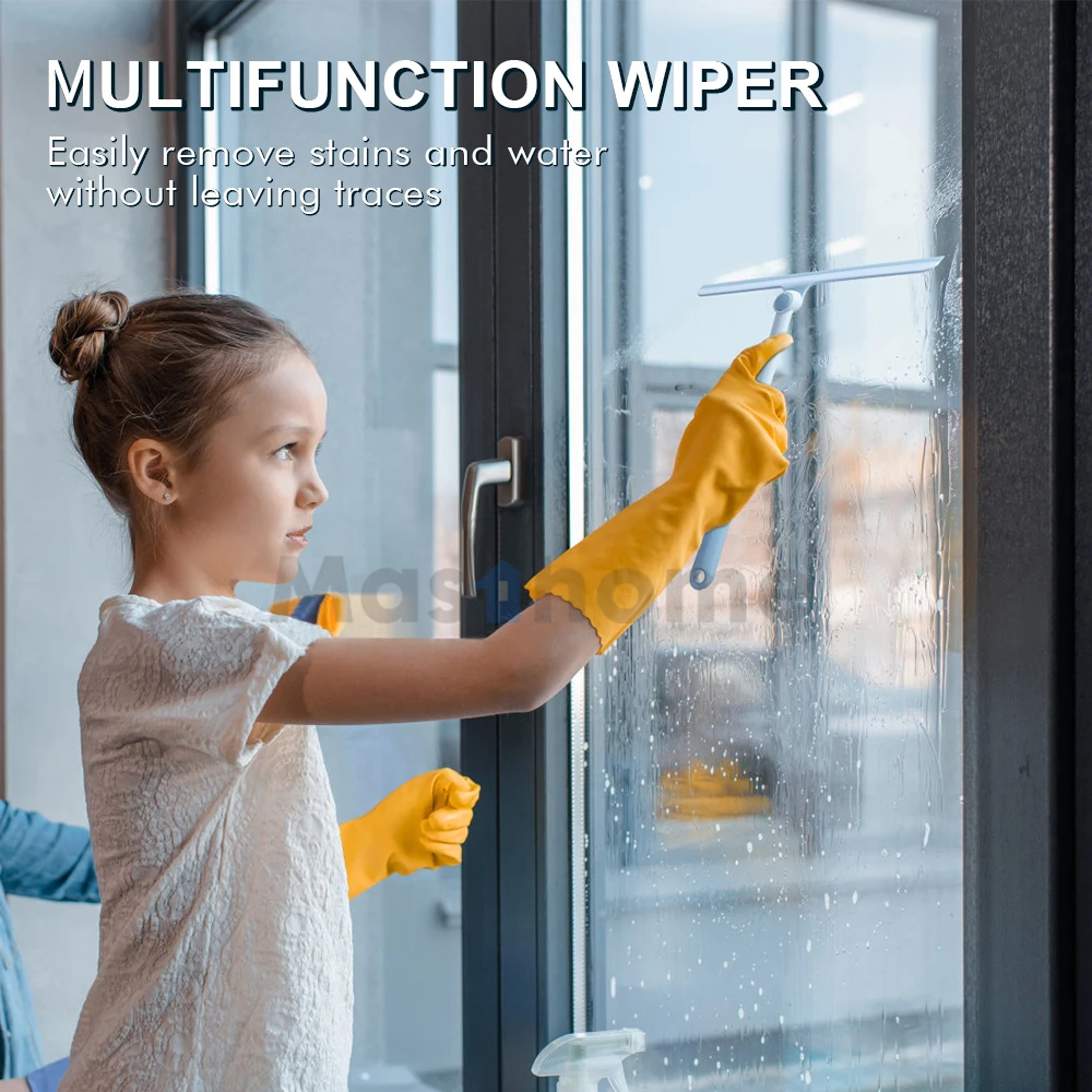 Masthome tpr handle window washing cleaner flexible window cleaning rotatable head squeegee