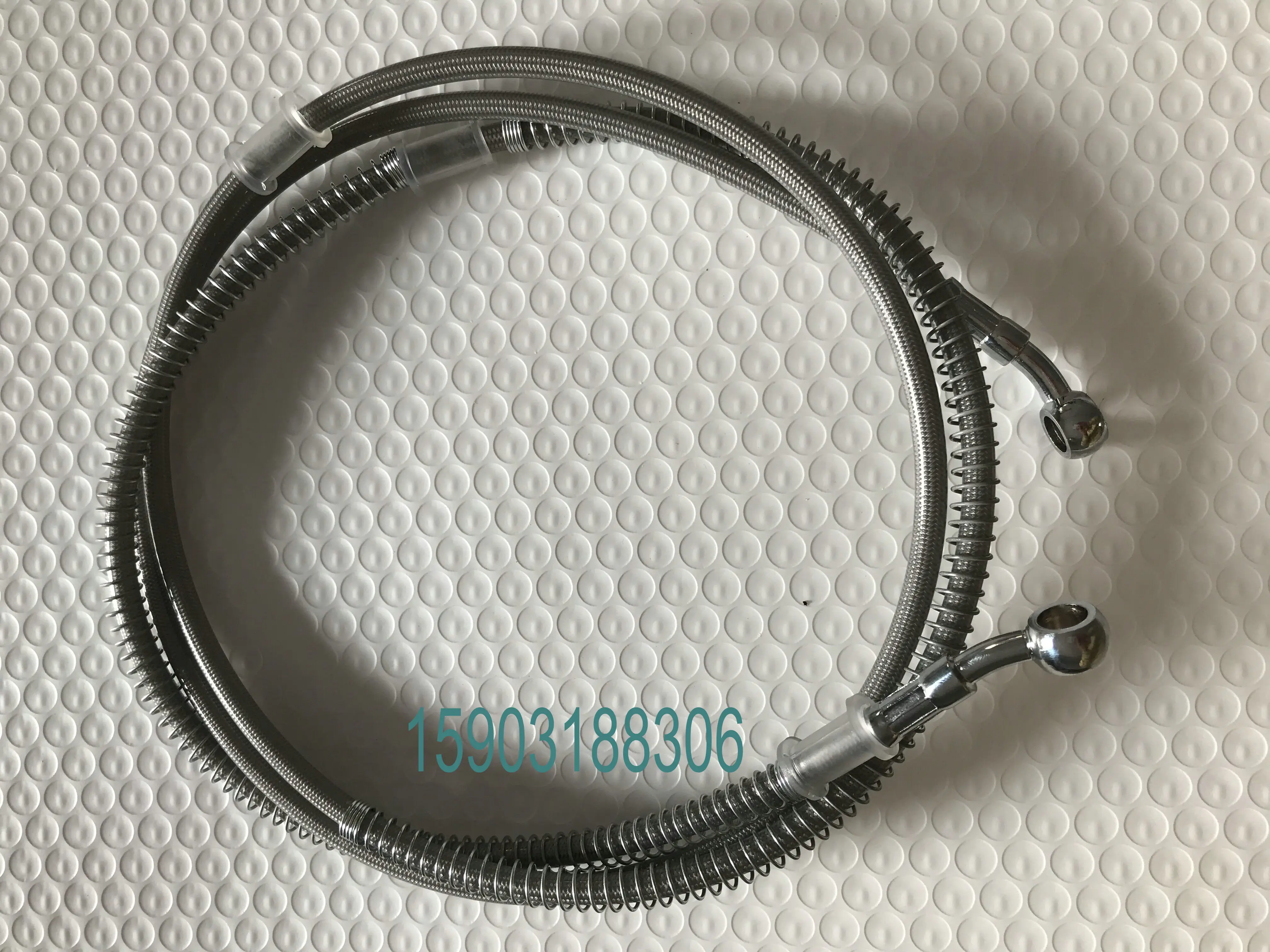 
AN3 3.2mm x 7.5mm Hydraulic Reinforced Stainless Steel Braided Motorcycle Brake Oil Hose Line Pipe With 28Degree Banjo Fittings 