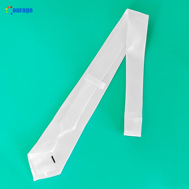 Новый тип шнуровка полиэстер сублимации завязки на шею изготовленные заказ белый галстук-бабочка для продажи LD-02