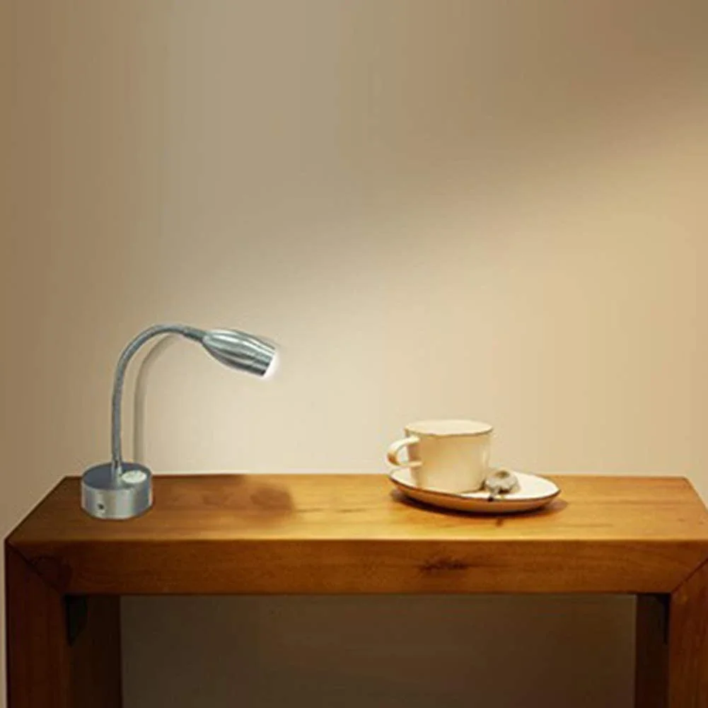 Eye Protection Wall Lamp 360 Degree Rotation LED Gooseneck Tube Spotlight Sconces Study Reading Wall Mounted Switch Lamp