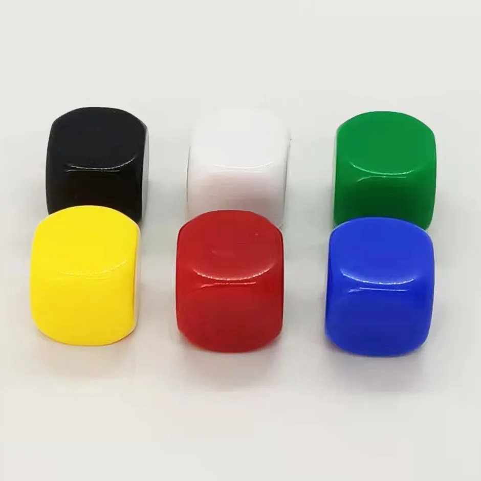 Manufacturers Customized Plastic Dice Colorful Custom Acrylic Polyhedral Dice D6 16mm Bulk Colored Casino Board Game Dice