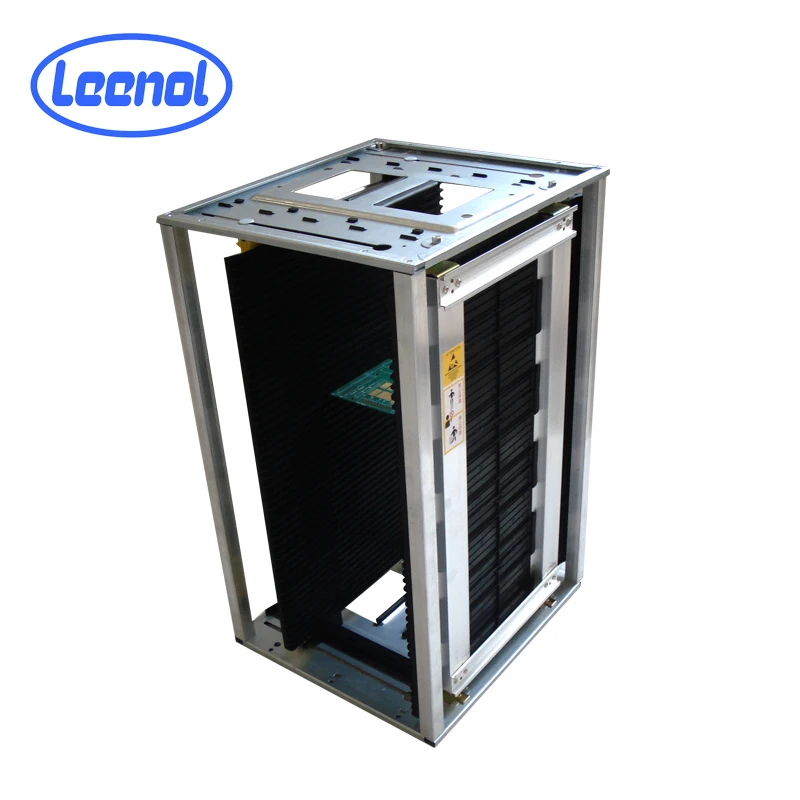 Leenol Anti Static Plastic Metal Foldable Standing ESD PCB Storage Antistatic SMT Conductive Magazine Rack