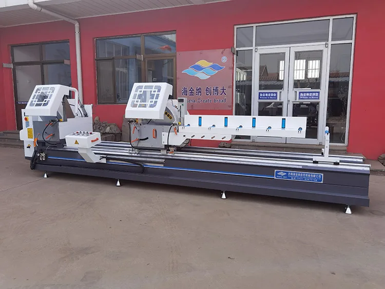 Aluminum profile digital display double mitre saw cutting machine two head window cutter 45/90 degree