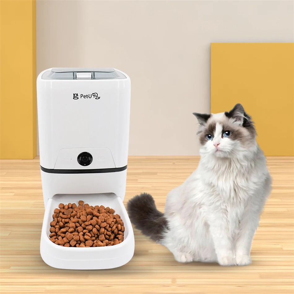 6 л, большая емкость, Wi-Fi подключенная Умная автоматическая кормушка для домашних животных, дозатор корма для домашних животных, корм для кошек