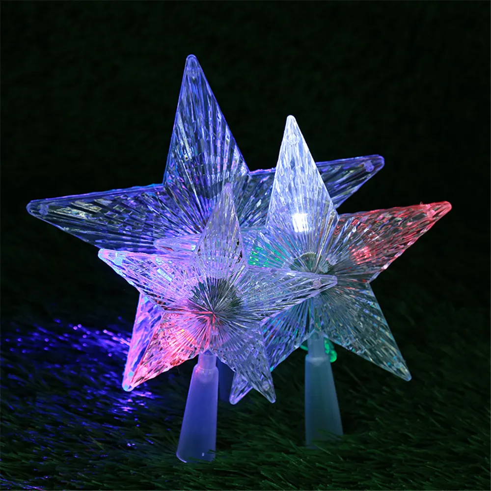 new style 8.7inch big LED christmas tree topper star light for xmas tree ornaments