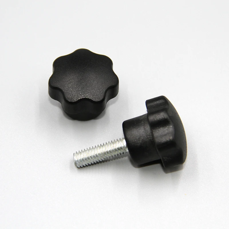 Black plastic Star-shaped Head Handle Thumb Screw knob handle nut knobs and pulls hand handles bolt knob screws