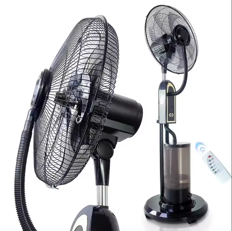 16 inch spray mist standing fan with water tank household multi-function remote control mist fan