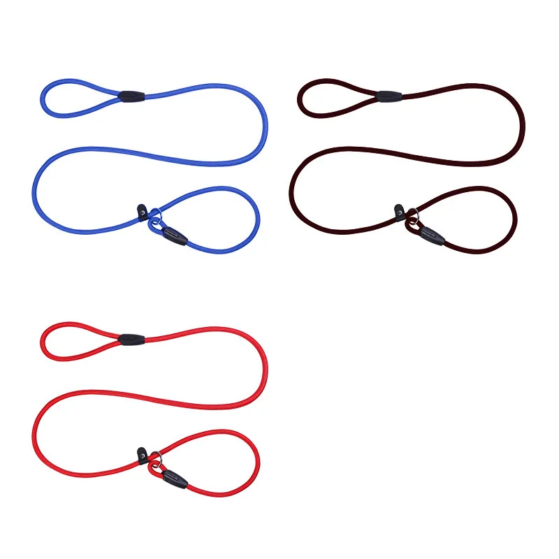 Factory Direct Soft Comfortable dog rope leash Nylon P Chain Dog Leashes Walking Training Rope Slip Dog Leash