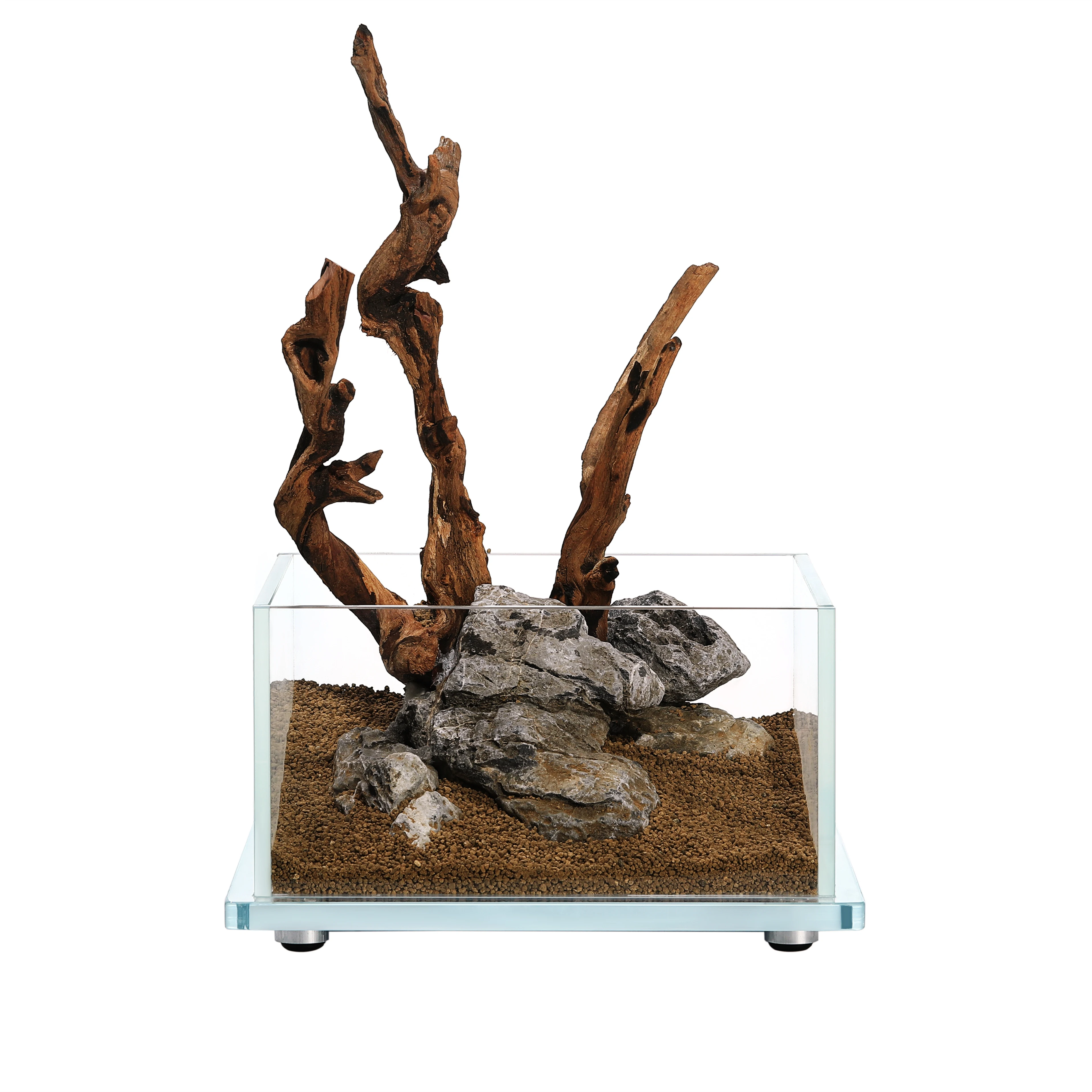 dew collect cup landscaping tank, ultra-white glass tank, high-quality office decoration hot sale