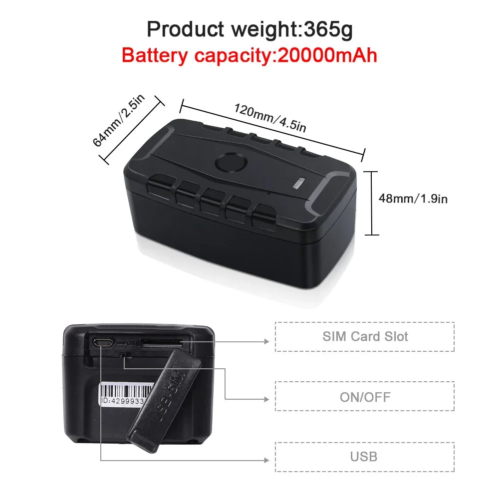 Wireless 4G Strong Magnetic GPS Tracker B1/B2/B3/B4/B5/B7/B8 All 4G Band Anti Lost Container GPS Tracking Device 4G