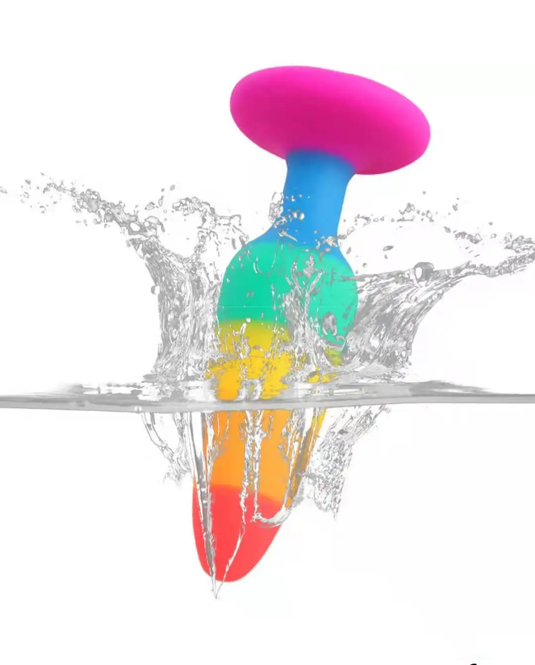 Waterproof Rainbow Anal Butt Plug  Sex Toy Factory Direct Wholesale  Anal Training SoSilicone Rainbow Anal Plugs Set