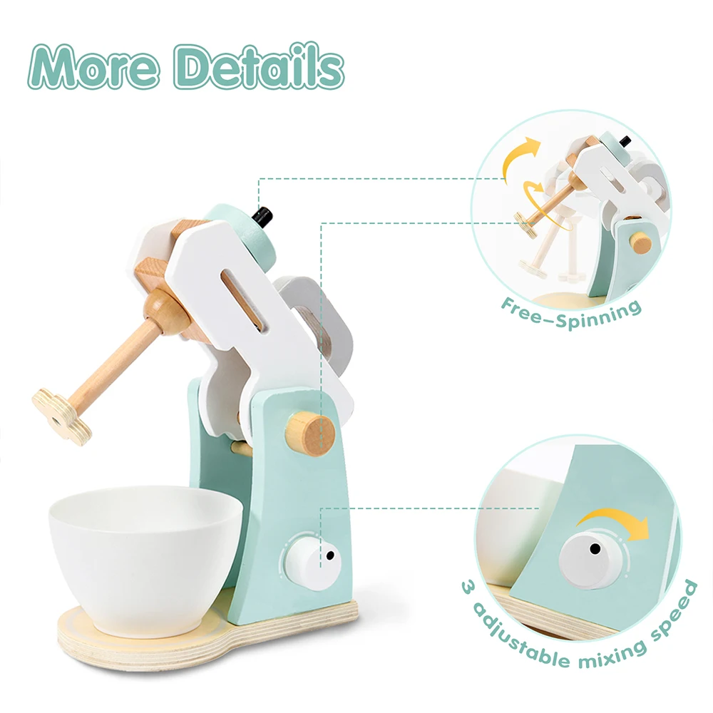 Wholesale Kitchenware Parent-Child Toys Play Home Kitchen Wooden Bread Maker Coffee Maker Blender
