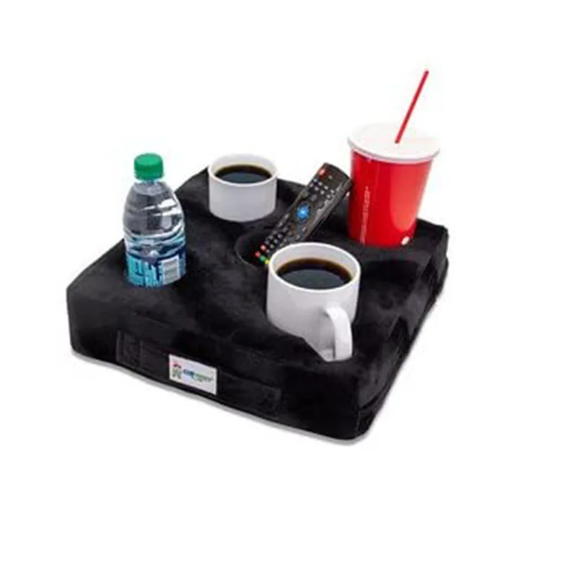 
Memory Foam Spill-proof Coke Popcorn Holder Sofa Companion Functional Cushion Cup holder Cup Cozy Deluxe Pillow 