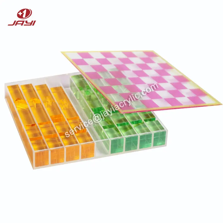  JAYI Custom High-end Clear Crystal Acrylic Backgammon Lucite набор шахматных