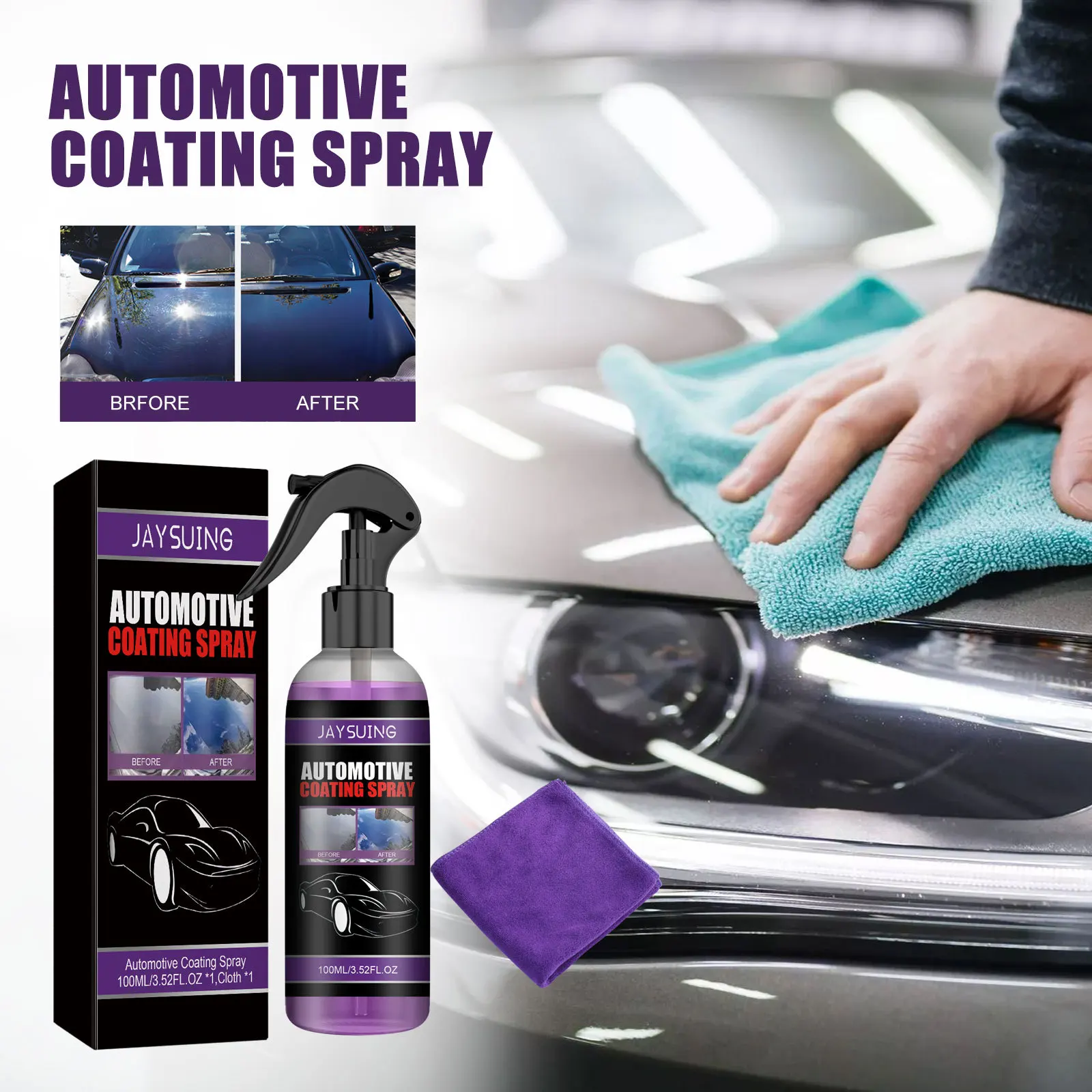 High Protection 3 In 1 Quick Coating Spray Car Shield Coating Car Paint Repair Car Exterior Restorer Ceramic Spray Coating Quick