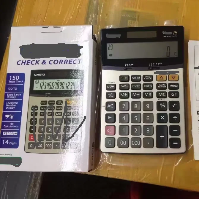 14 цифр большой ЖК-калькулятор с мягким ключом двойной мощности оптом офисный смарт-калькулятор